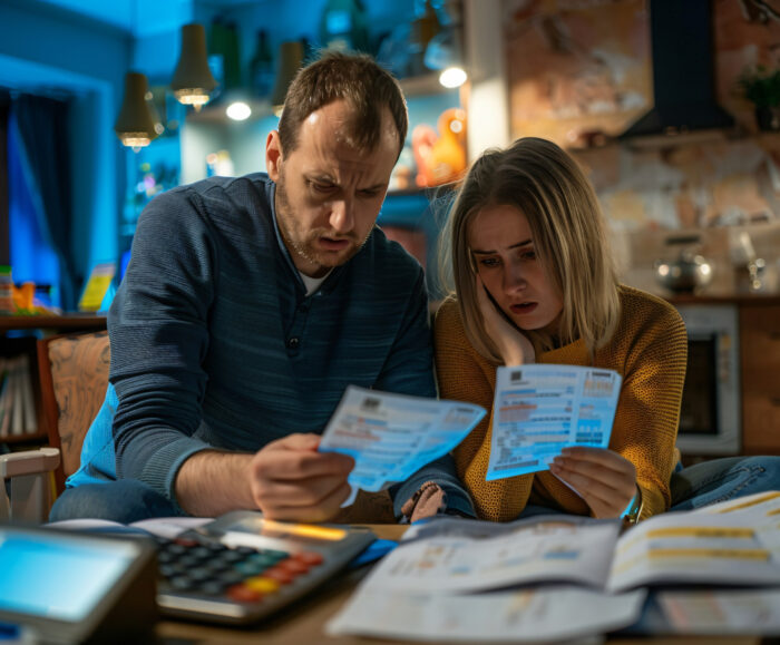 Business owner discussing non-recourse factoring for bad debt protection