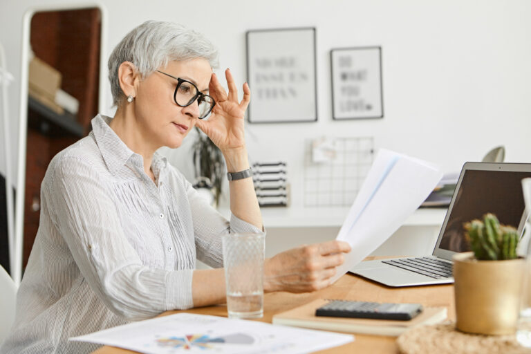 Business owner managing accounts receivable challenges