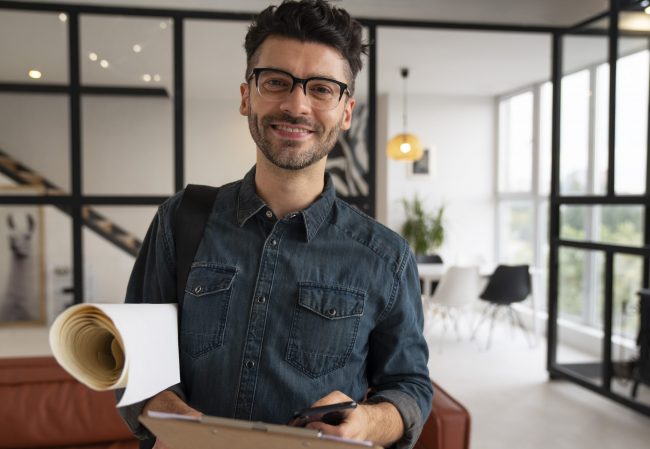 man-casual-office Smiling man in office illustrates blog "What Is the Cash Conversion Cycle?"
